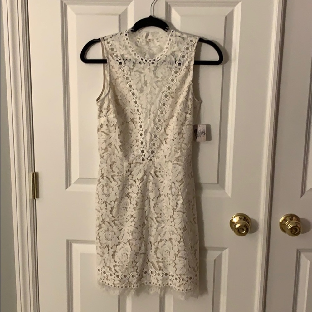 Off white dress with open back